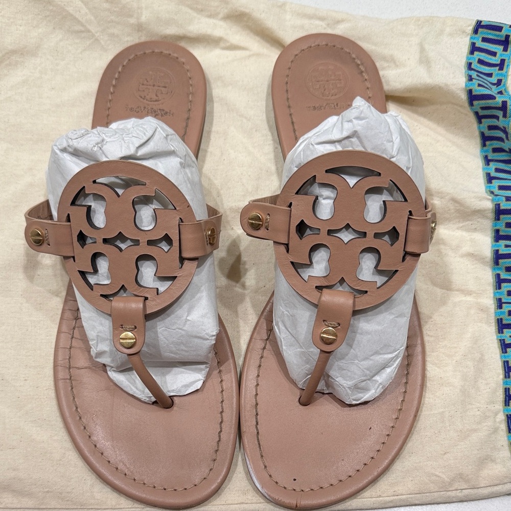 Tory Burch Tan Leather Sandals